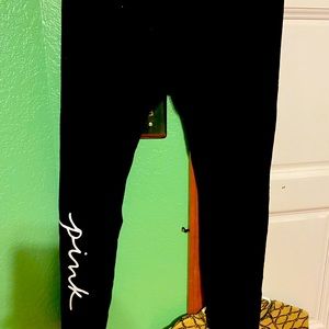 PINK - blk leggings L